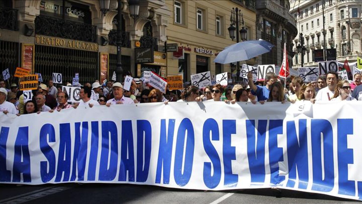 Manifestaci&oacute;n a favor de la sanidad p&uacute;blica (archivo)