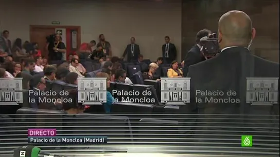 Imagen de la rueda de prensa de Mariano Rajoy. Imagen de la rueda de prensa de Mariano Rajoy.