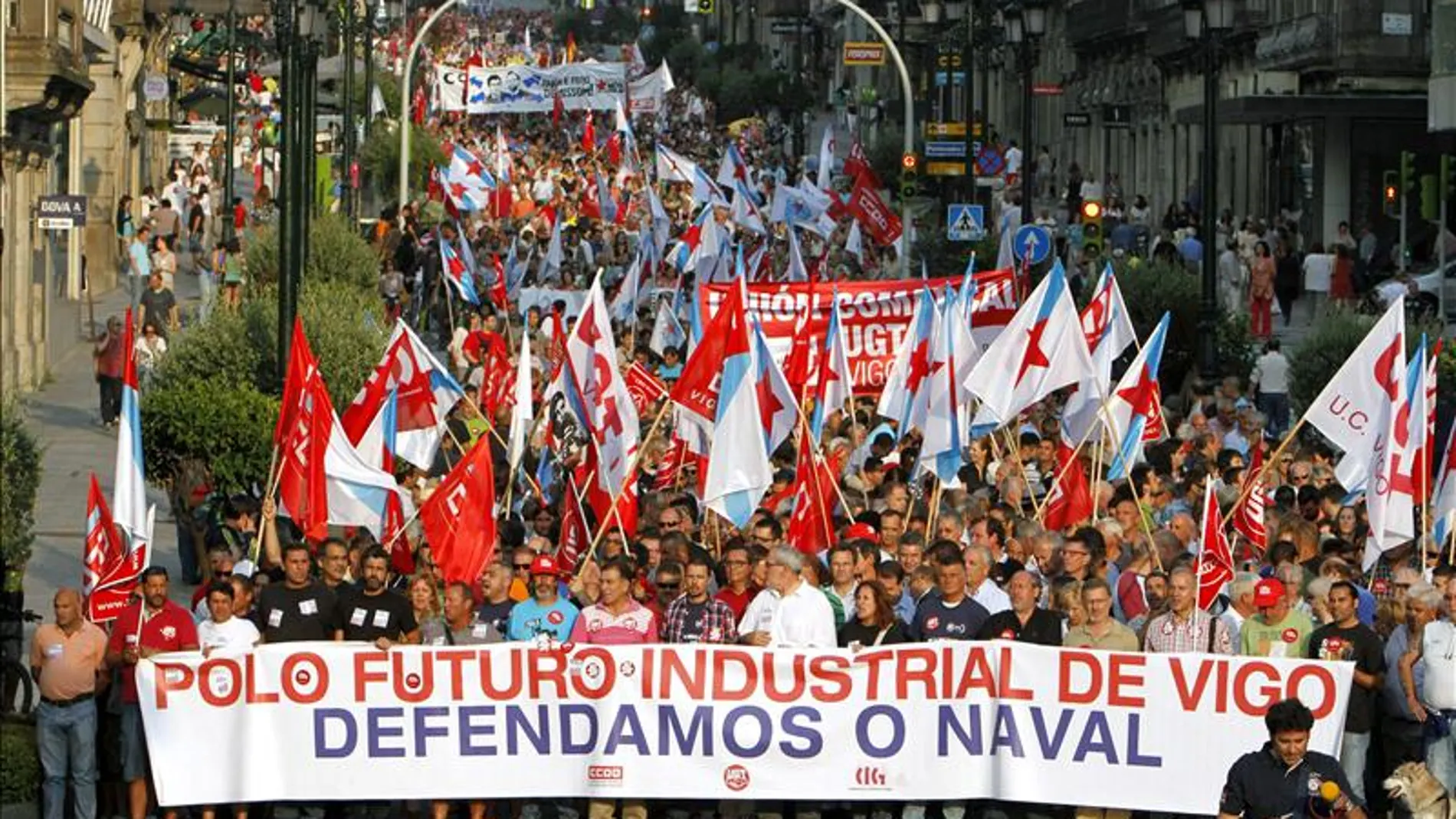 Manifestación en Vigo en defensa del sector naval (Archivo)