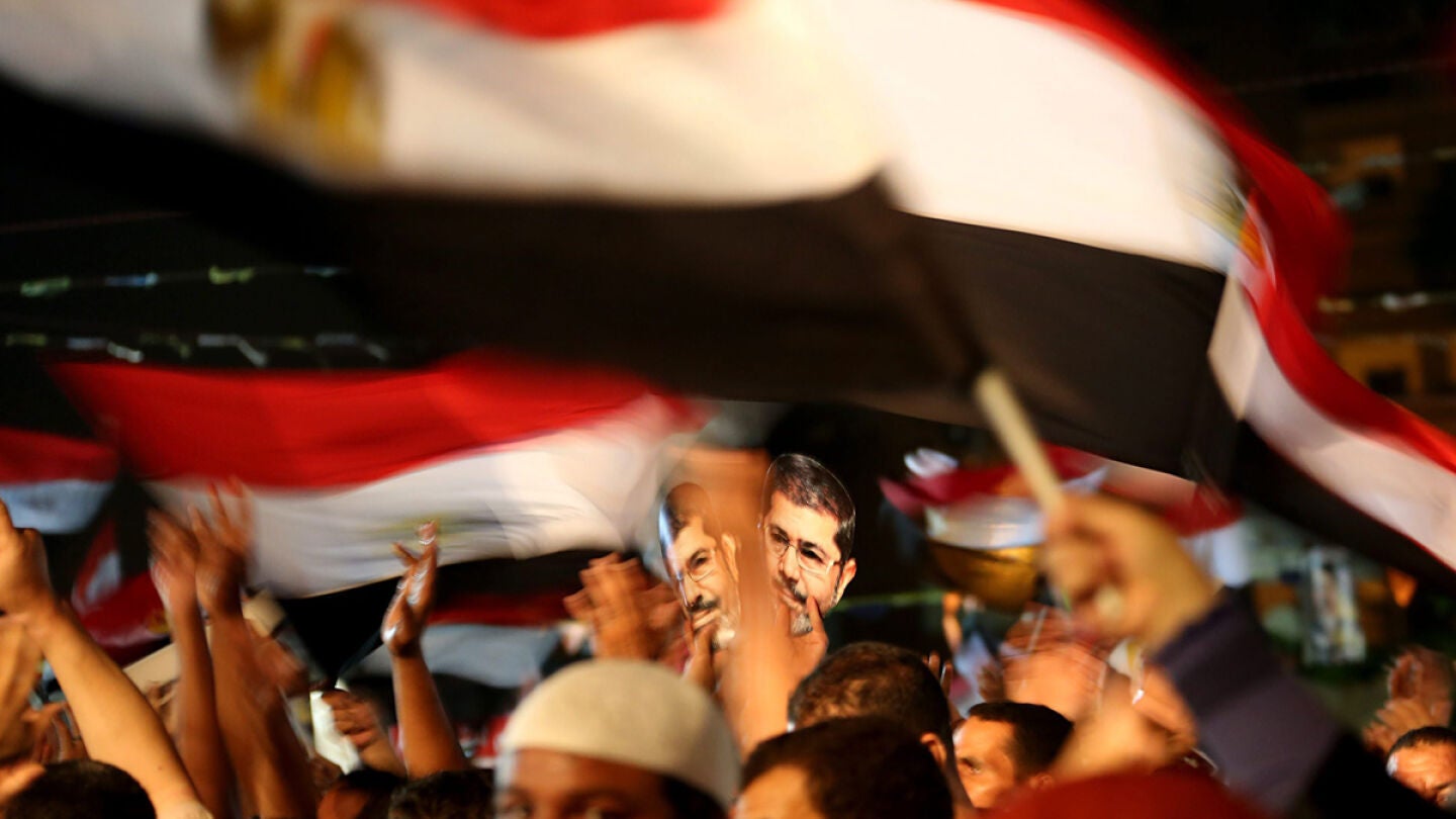 Seguidores del depuesto presidente Mohamed Mursi.
