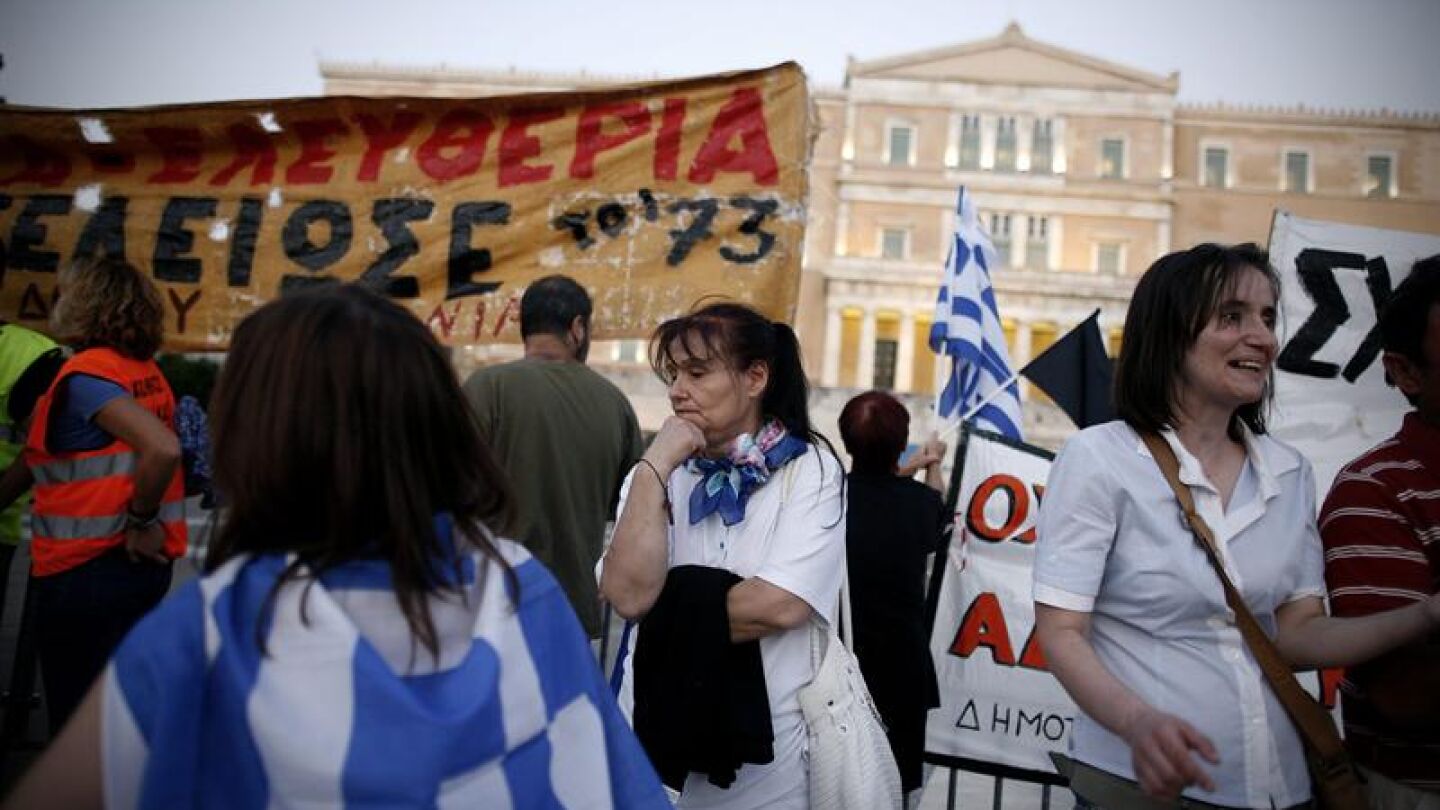 Protestas en Grecia frente al Parlamento (Archivo)