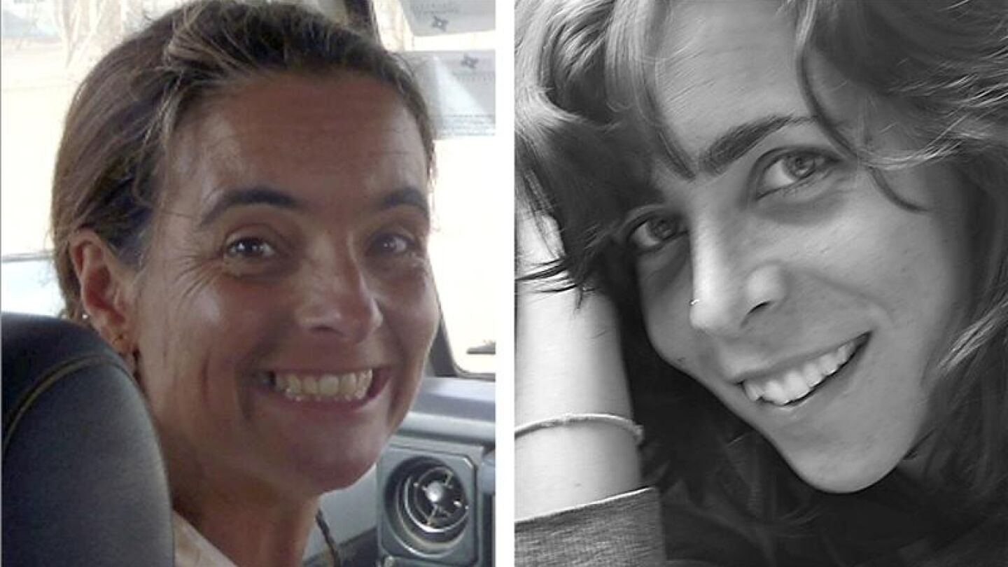Las cooperantes espa&ntilde;olas Montserrat Serra y Blanca Thiebaut.