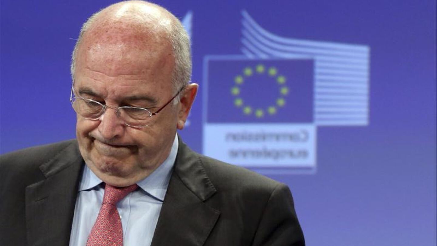 Joaqu&iacute;n Almunia comparece ante los medios de comunicaci&oacute;n