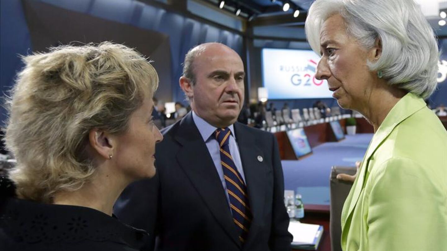 De Guindos, con Christine Lagarde