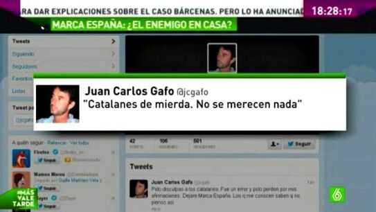 Tuit de Juan Carlos Gafo