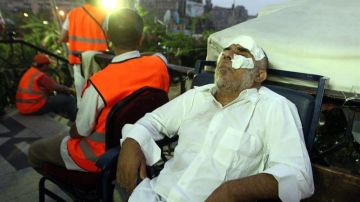 Miembro de los Hermanos Musulmanes herido, seguidor del depuesto presidente egipcio Mohamed Mursi