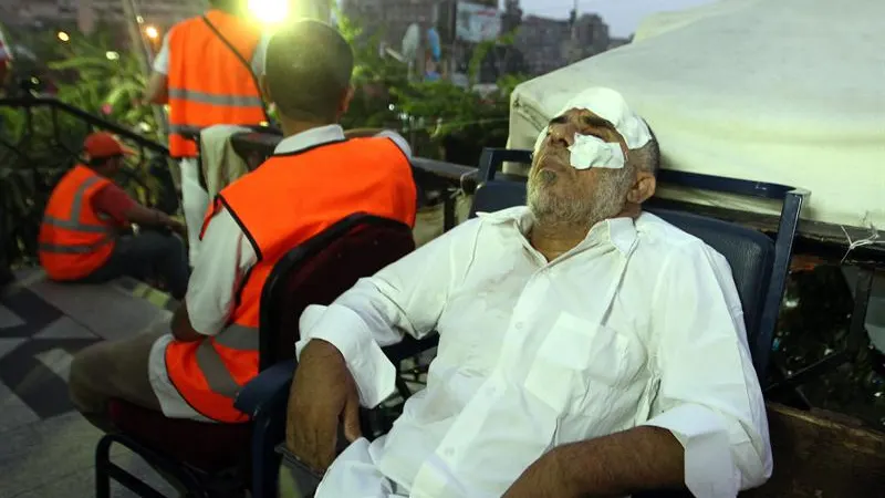 Miembro de los Hermanos Musulmanes herido, seguidor del depuesto presidente egipcio Mohamed Mursi Miembro de los Hermanos Musulmanes herido, seguidor del depuesto presidente egipcio Mohamed Mursi
