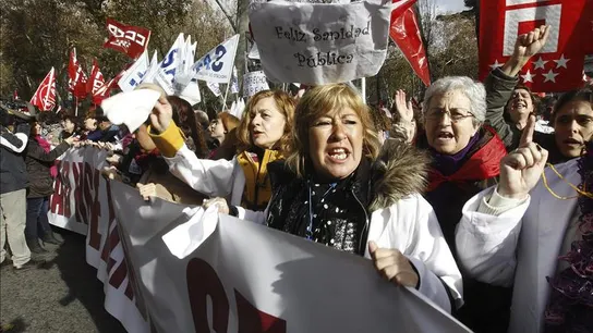 Protestas en contra de la privatización sanitaria Protestas en contra de la privatización sanitaria
