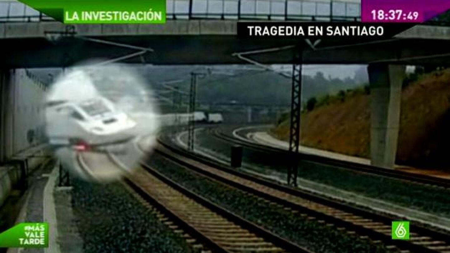Instantes previos al descarrilamiento del tren