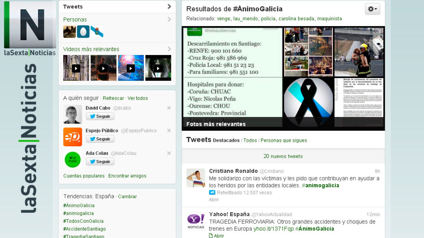 Las redes sociales muestran su apoyo a las v&iacute;ctimas