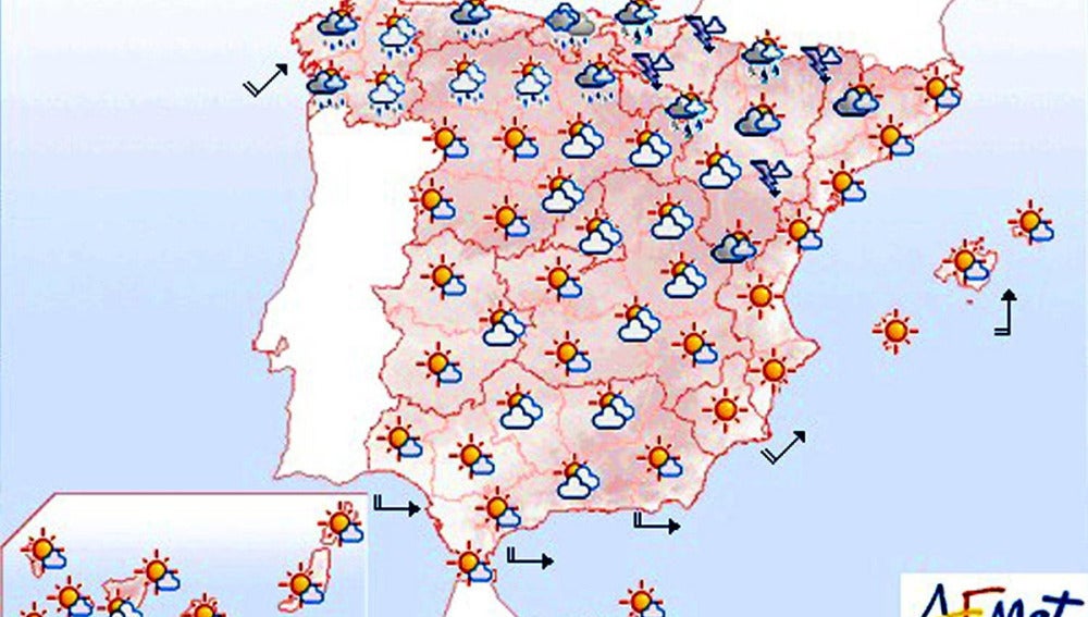 Vaivén de temperaturas en el último fin de semana de julio