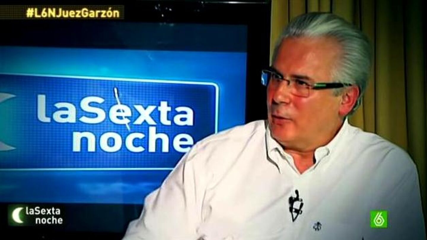 Baltasar Garz&oacute;n habla en laSexta Noche