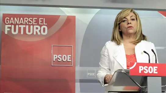 Elena Valenciano comparece ante los medios de comunicación Elena Valenciano comparece ante los medios de comunicación