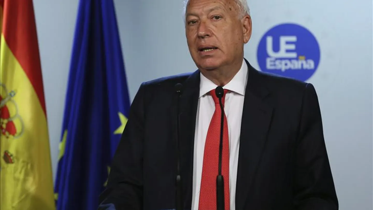 El ministro de Exteriores español, José Manuel Garcia-Margallo, da una rueda de prensa El ministro de Exteriores español, José Manuel Garcia-Margallo, da una rueda de prensa