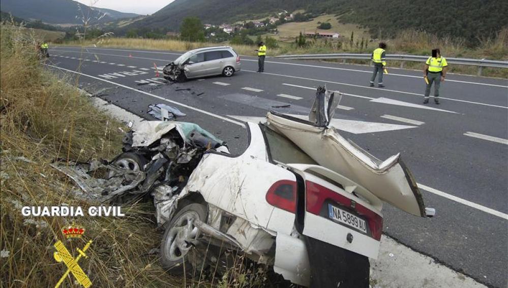 Accidente de tráfico en la localidad navarra de Ostiz