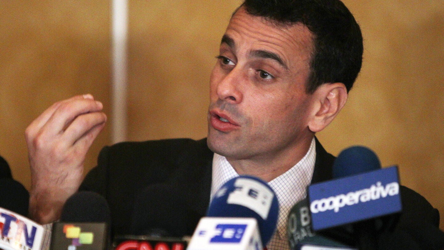 El l&iacute;der opositor venezolano, Henrique Capriles