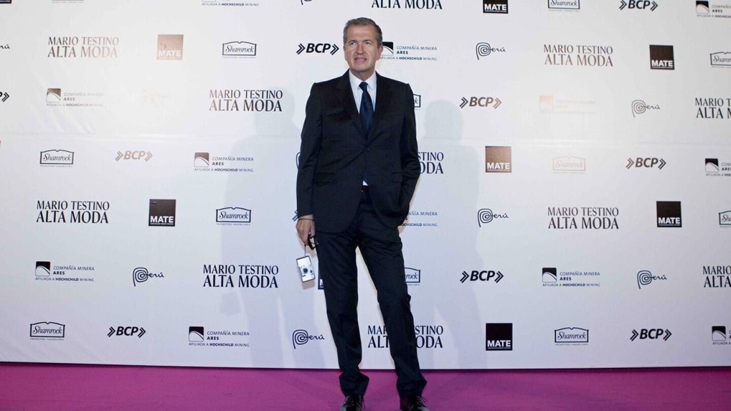 Mario Testino durante un acto promocional