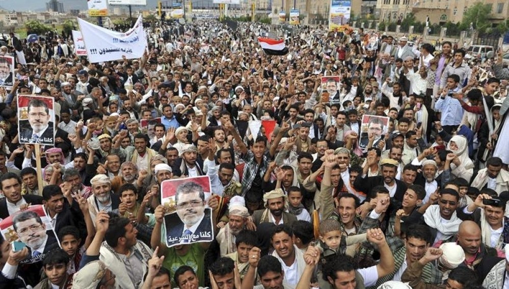 Manifestación a favor de Mursi