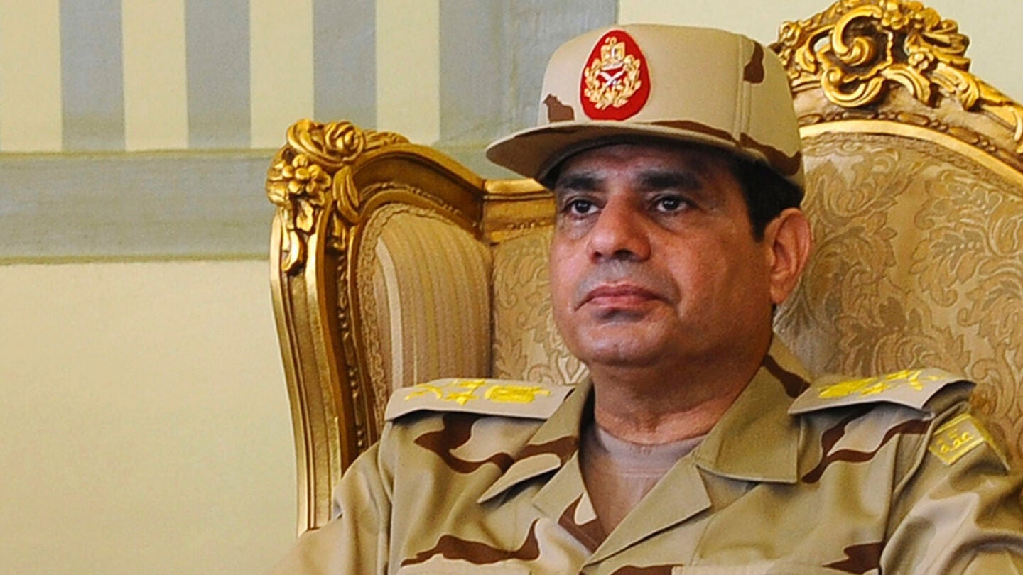 General Abdel Fatah al Sisi, ministro de Defensa y jefe del Ej&eacute;rcito egipcio