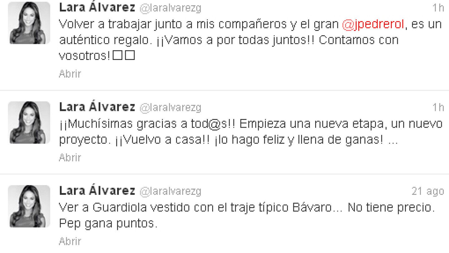Lara &Aacute;lvarez en Twitter