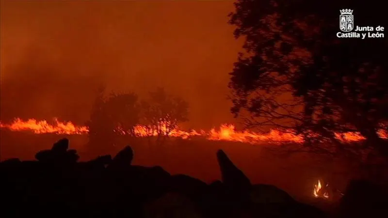 Imagen del incendio de Zamora