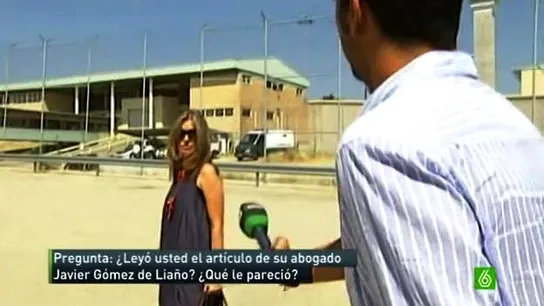 Rosalía Iglesias habla con Pedro Gómez en Soto del Real Rosalía Iglesias habla con Pedro Gómez en Soto del Real