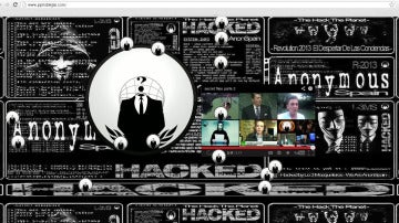 Captura de la hackeada web del PP de Noblejas, donde se anuncia la campaña #opsecretfiles2