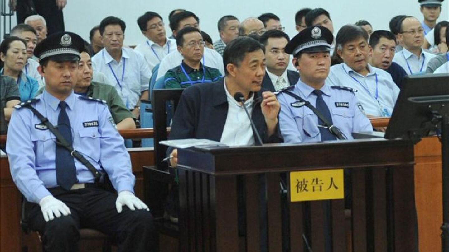 El ex dirigente chino Bo Xilai en el juicio por malversaci&oacute;n