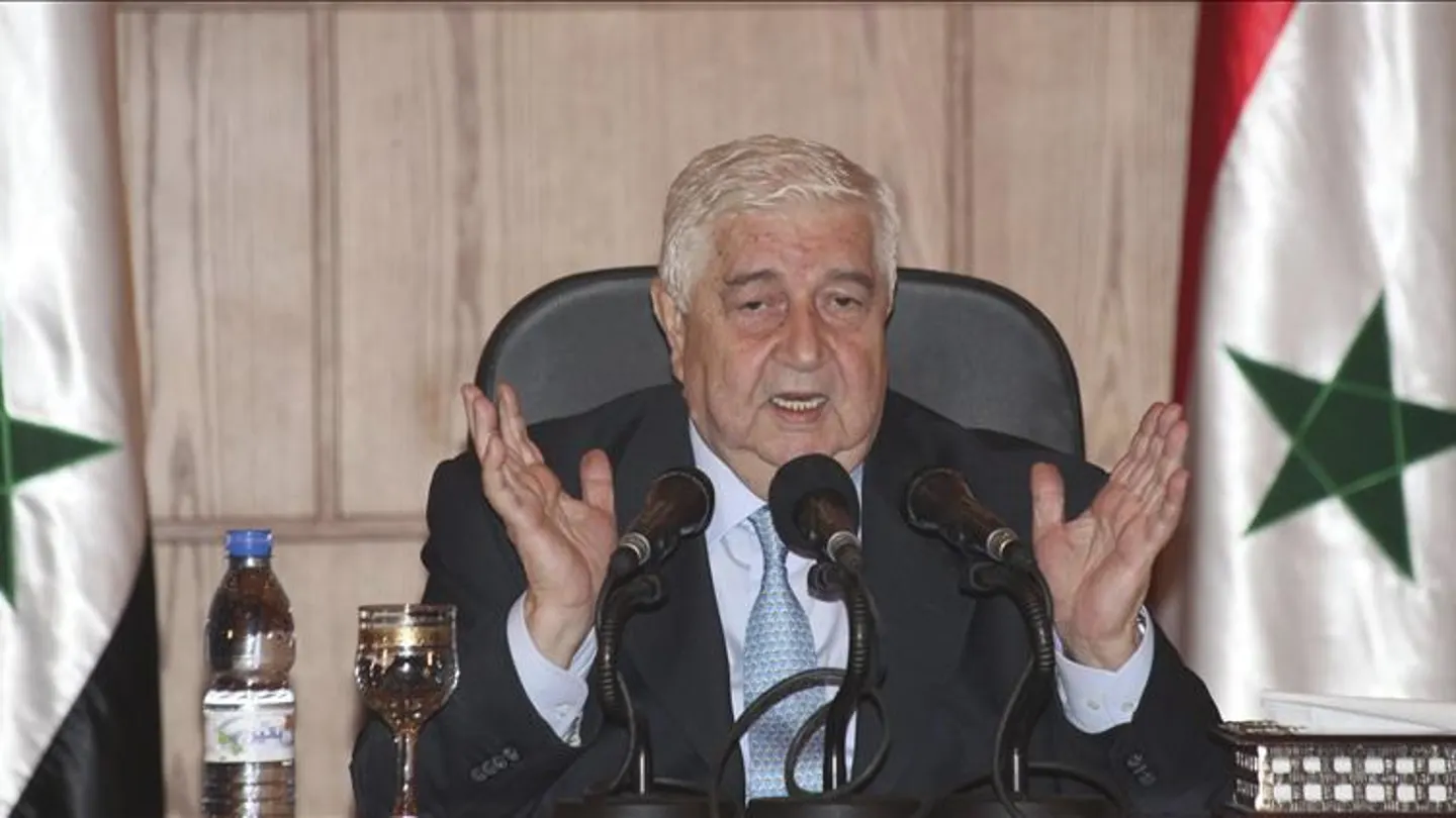 El ministro sirio de Asuntos Exteriores, Walid al Mualem, ofrece una rueda de prensa en Damasco El ministro sirio de Asuntos Exteriores, Walid al Mualem, ofrece una rueda de prensa en Damasco