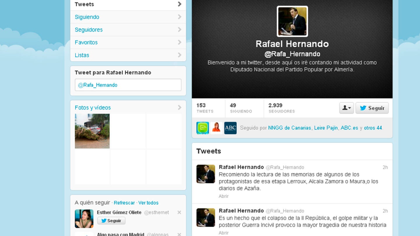 Rafael Hernando: "La Rep&uacute;blica llev&oacute; a un mill&oacute;n de muertos"