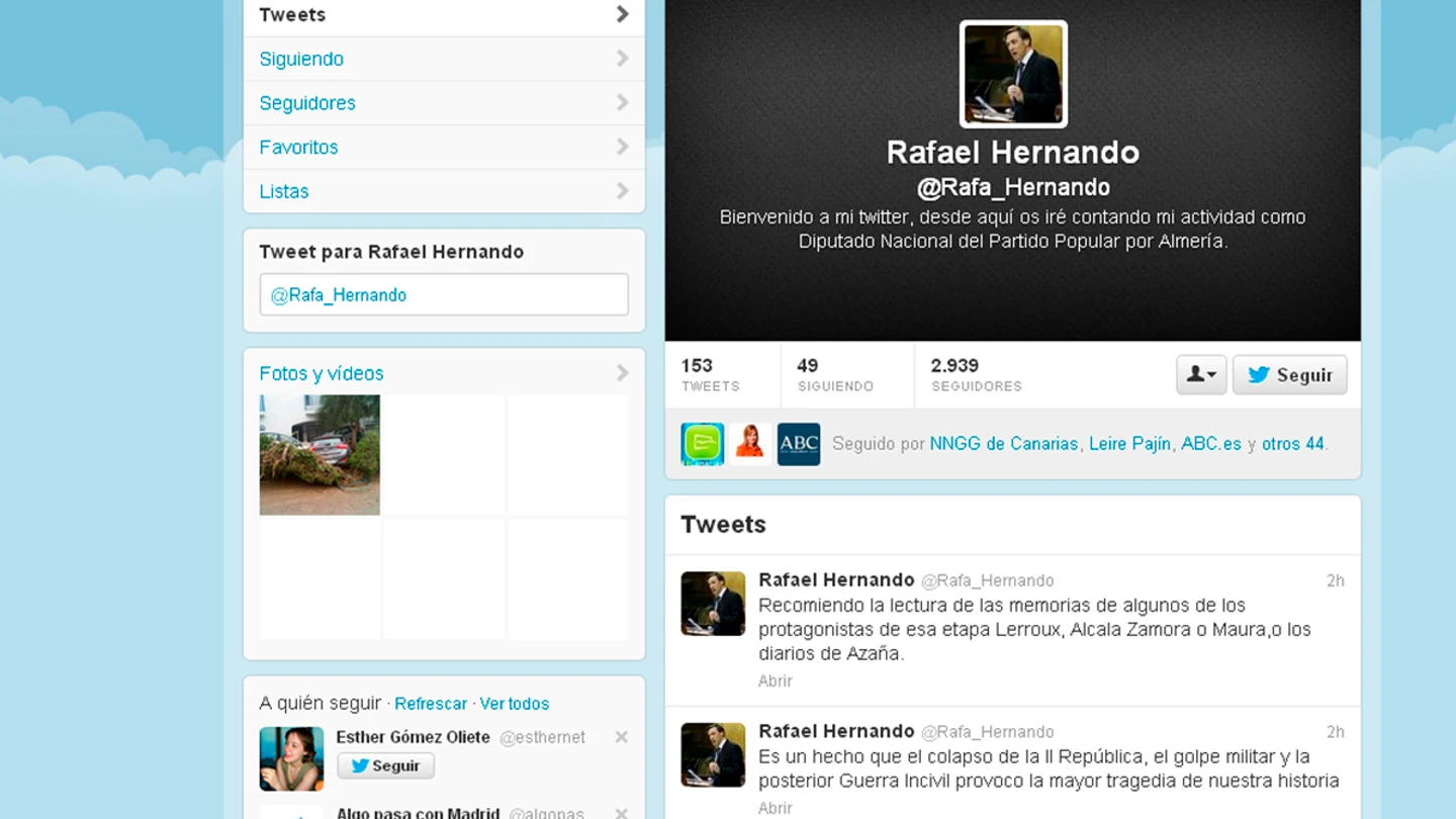 Rafael Hernando: "La República llevó a un millón de muertos" Rafael Hernando: "La República llevó a un millón de muertos"