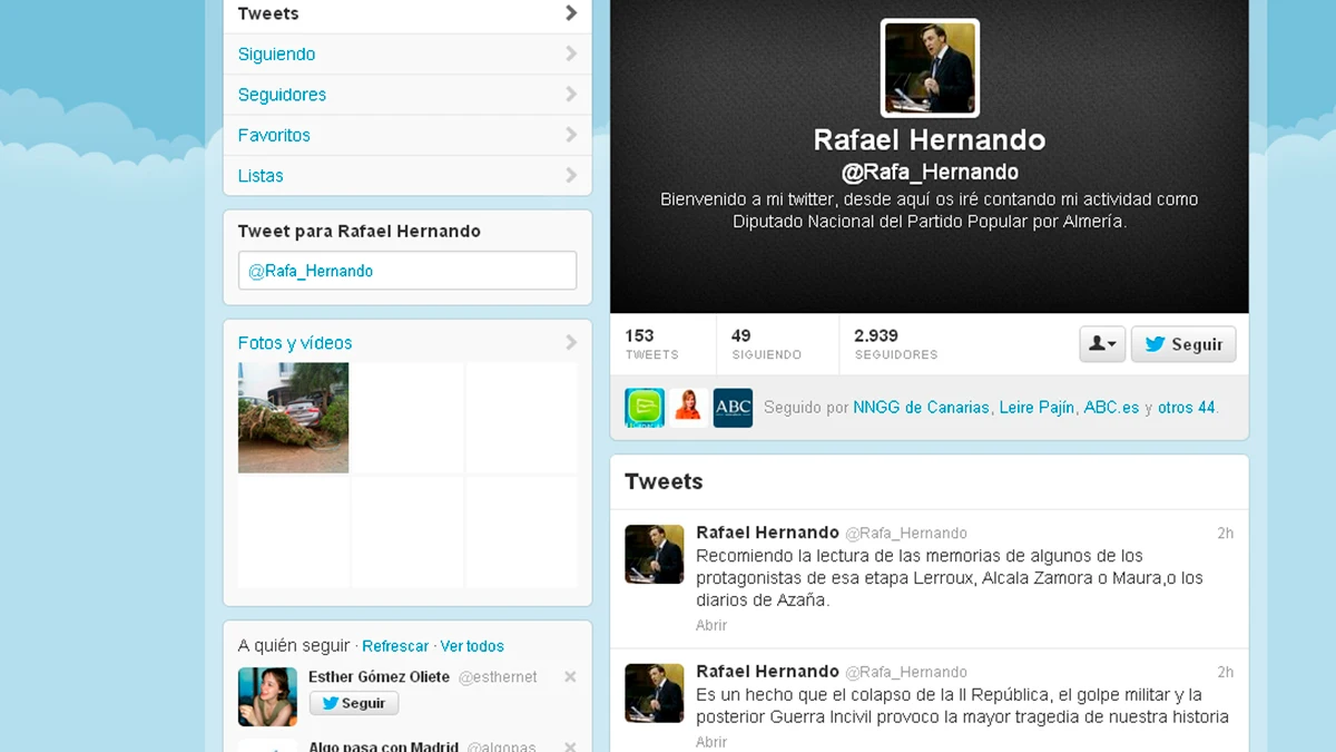 Rafael Hernando: "La República llevó a un millón de muertos" Rafael Hernando: "La República llevó a un millón de muertos"