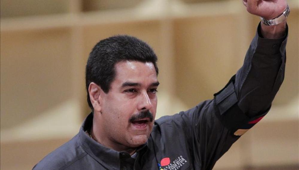 Nicolás Maduro durante un acto público