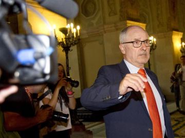 El Síndic de Greuges de Cataluña, Rafael Ribó, tras su comparecencia El Síndic de Greuges de Cataluña, Rafael Ribó, tras su comparecencia