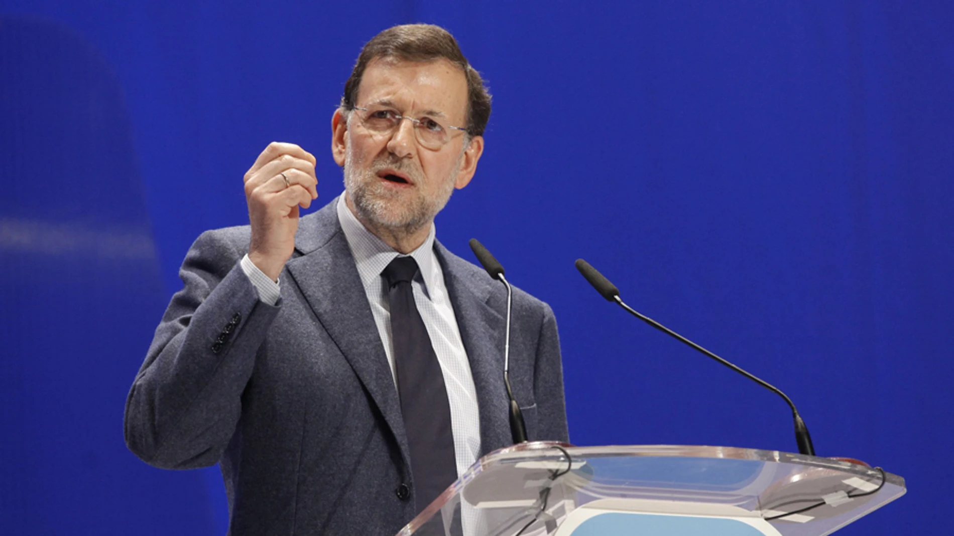 Mariano Rajoy durante un discurso público