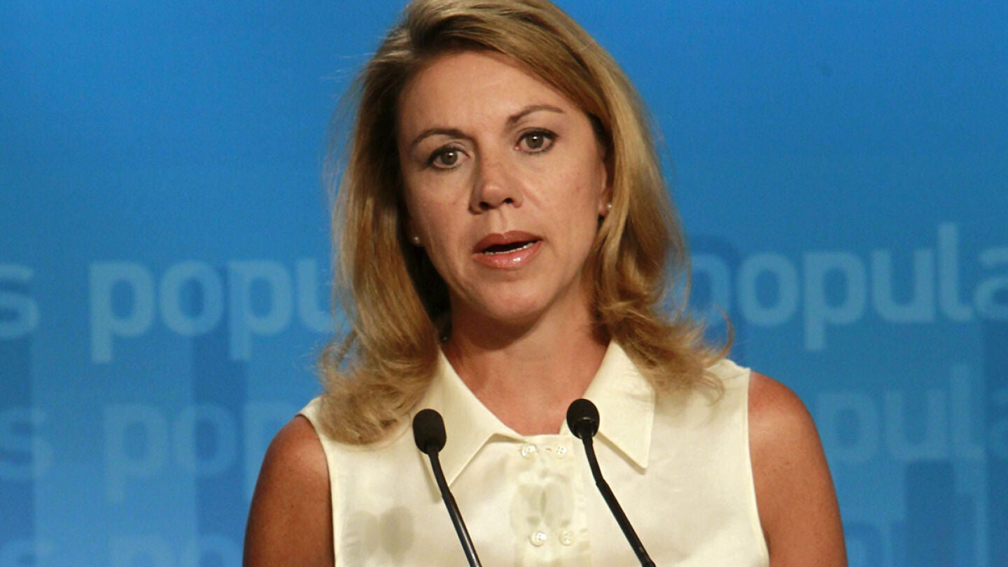 Mar&iacute;a Dolores de Cospedal comparece en G&eacute;nova.