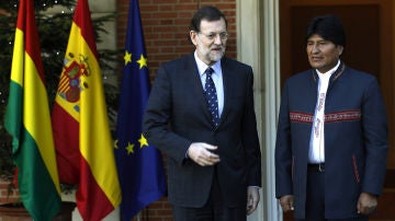 Encuentro entre Mariano Rajoy y el presidente de Bolivia, Evo Morales. 