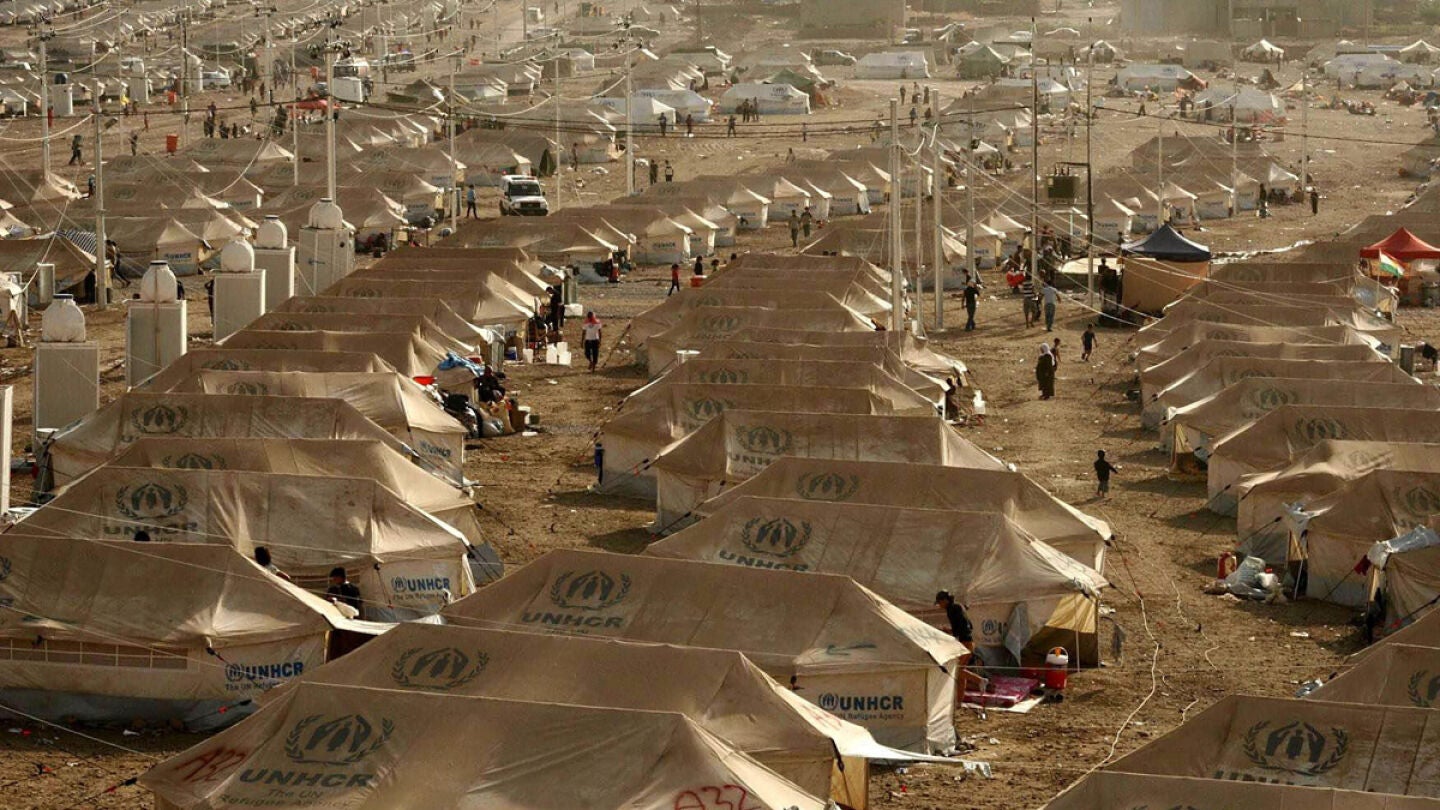 Campo de ACNUR que espera la llegada de refugiados sirios.