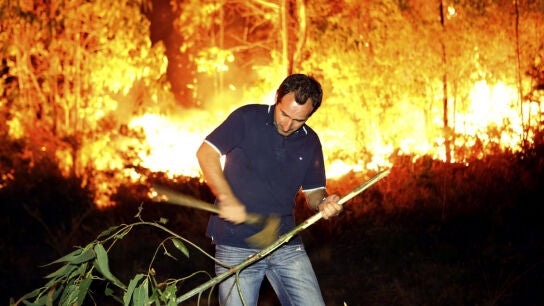 Incendio en el municipio pontevedr&eacute;s de Pontecaldelas.