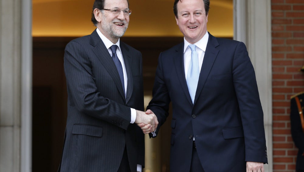 El presidente del Gobierno, Mariano Rajoy, y el primer ministro británico, David Cameron.