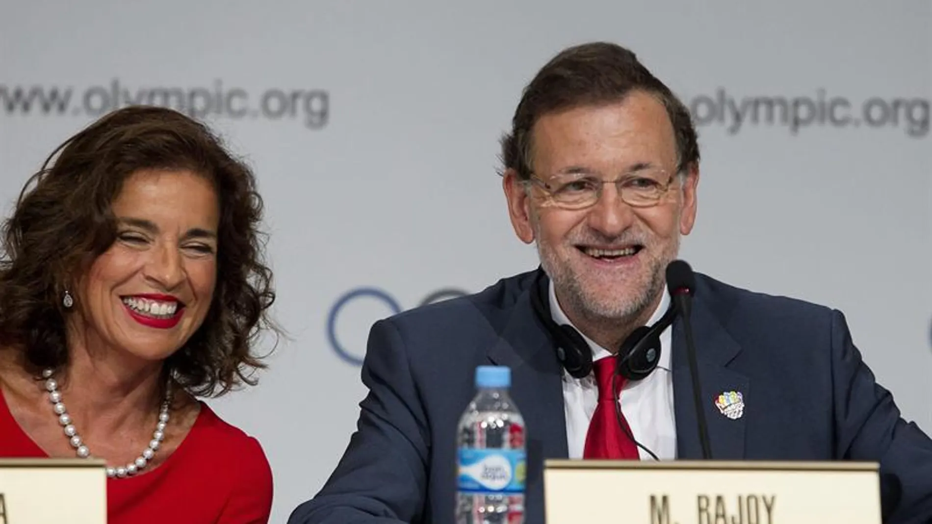 Ana Botella y Mariano Rajoy el día de la eliminación de la candidatura de Madrid 2020