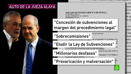 Auto de Mercedes Alaya sobre Griñán y Chavez Auto de Mercedes Alaya sobre Griñán y Chavez