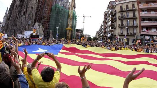 Acto de la cadena humana en Barcelona Acto de la cadena humana en Barcelona