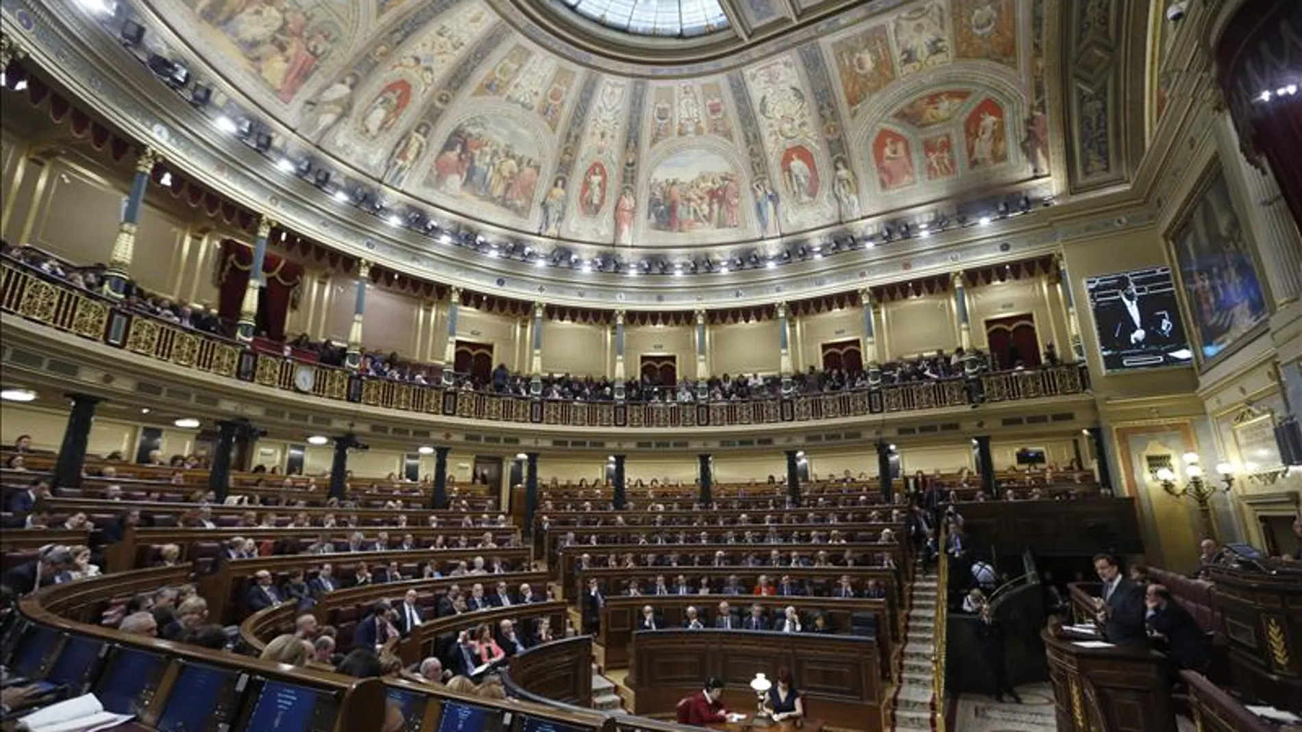 Vista general de hemiciclo del Congreso de los Diputados.