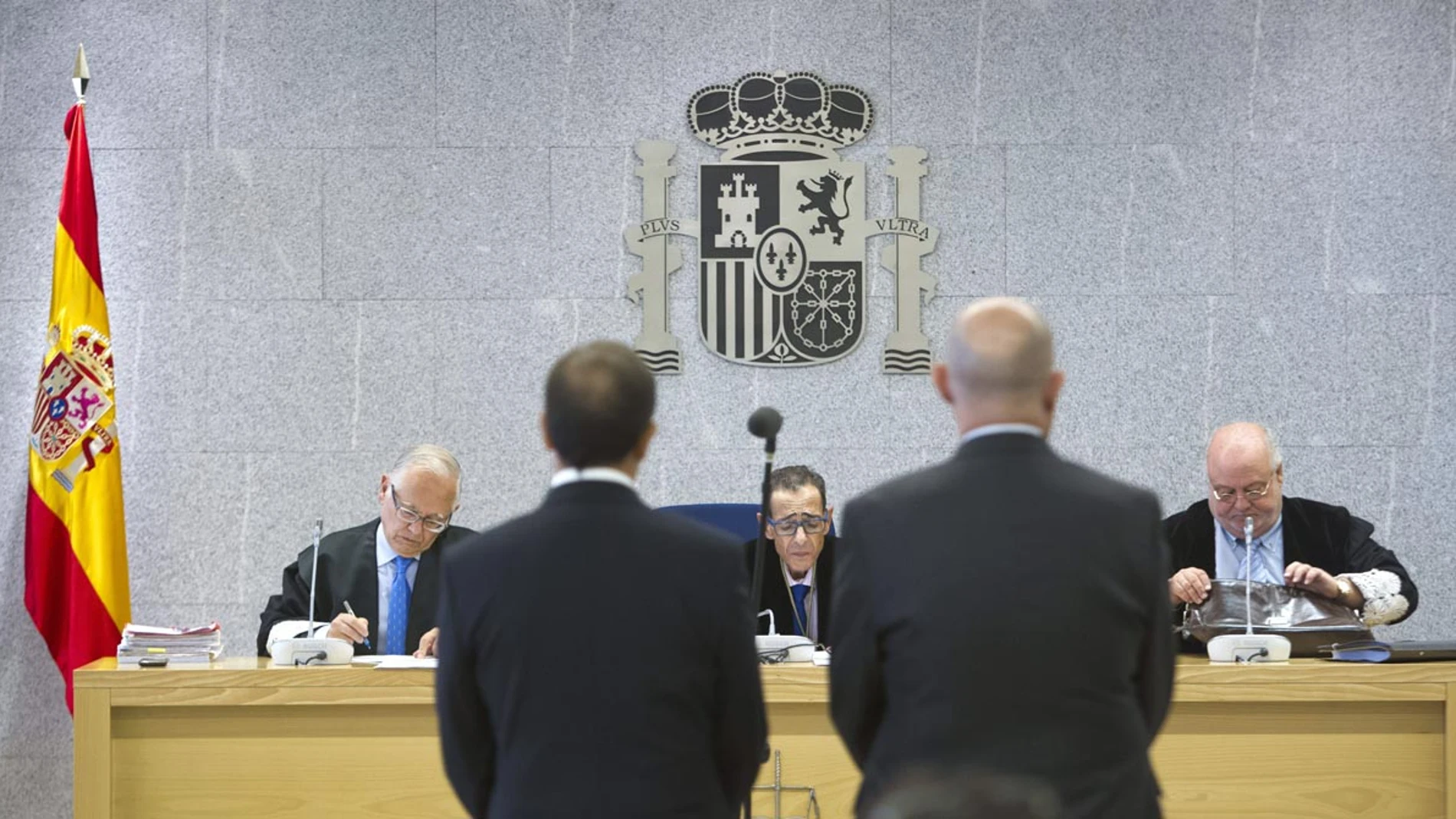 Enrique Pamiés y José María Ballesteros ante el juez.