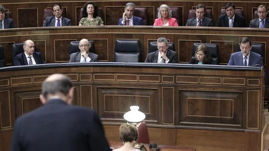 El Gobierno de Rajoy durante la sesión de control El Gobierno de Rajoy durante la sesión de control