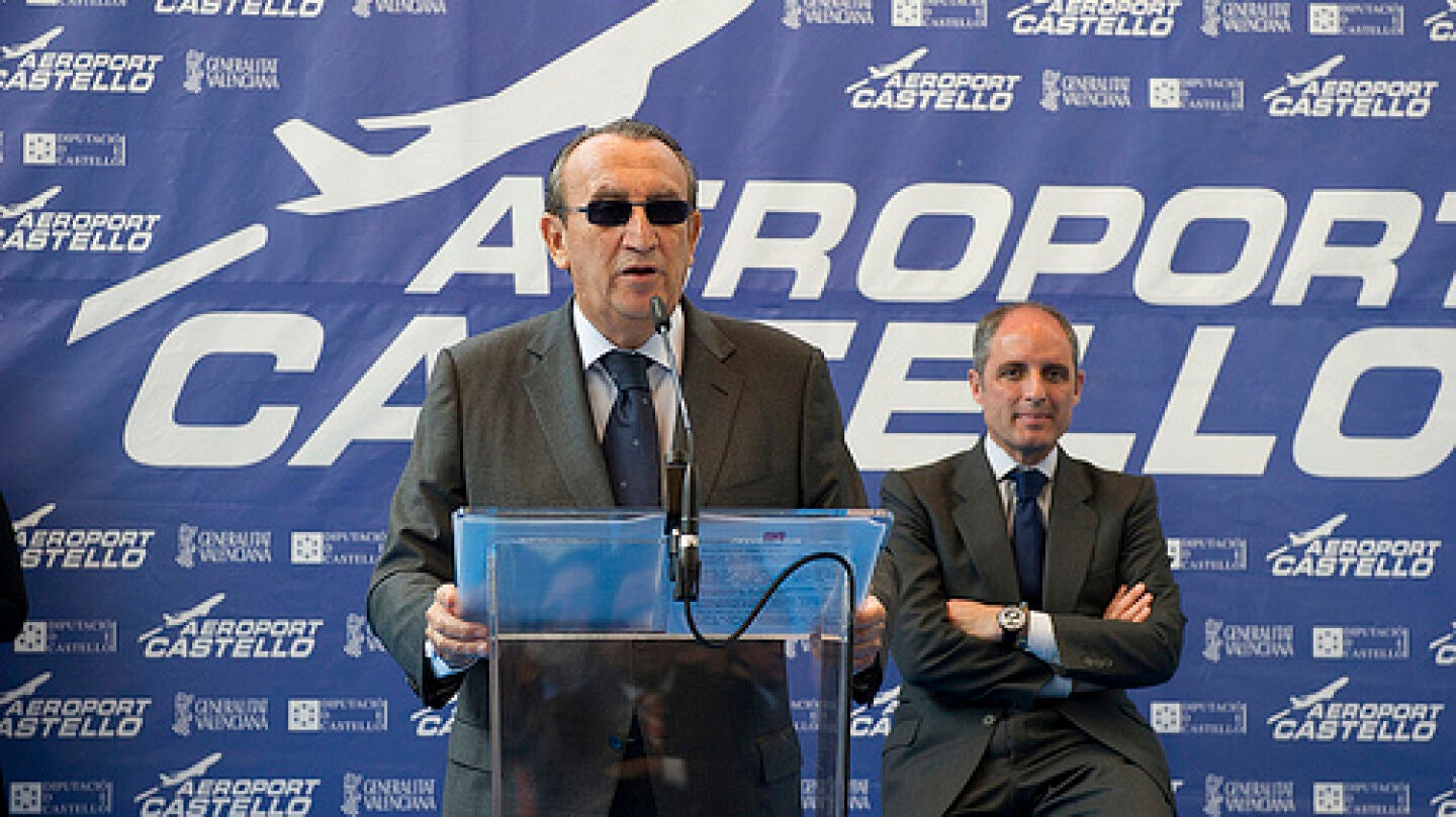 Carlos Fabra inaugura el aeropuerto de Castell&oacute;n