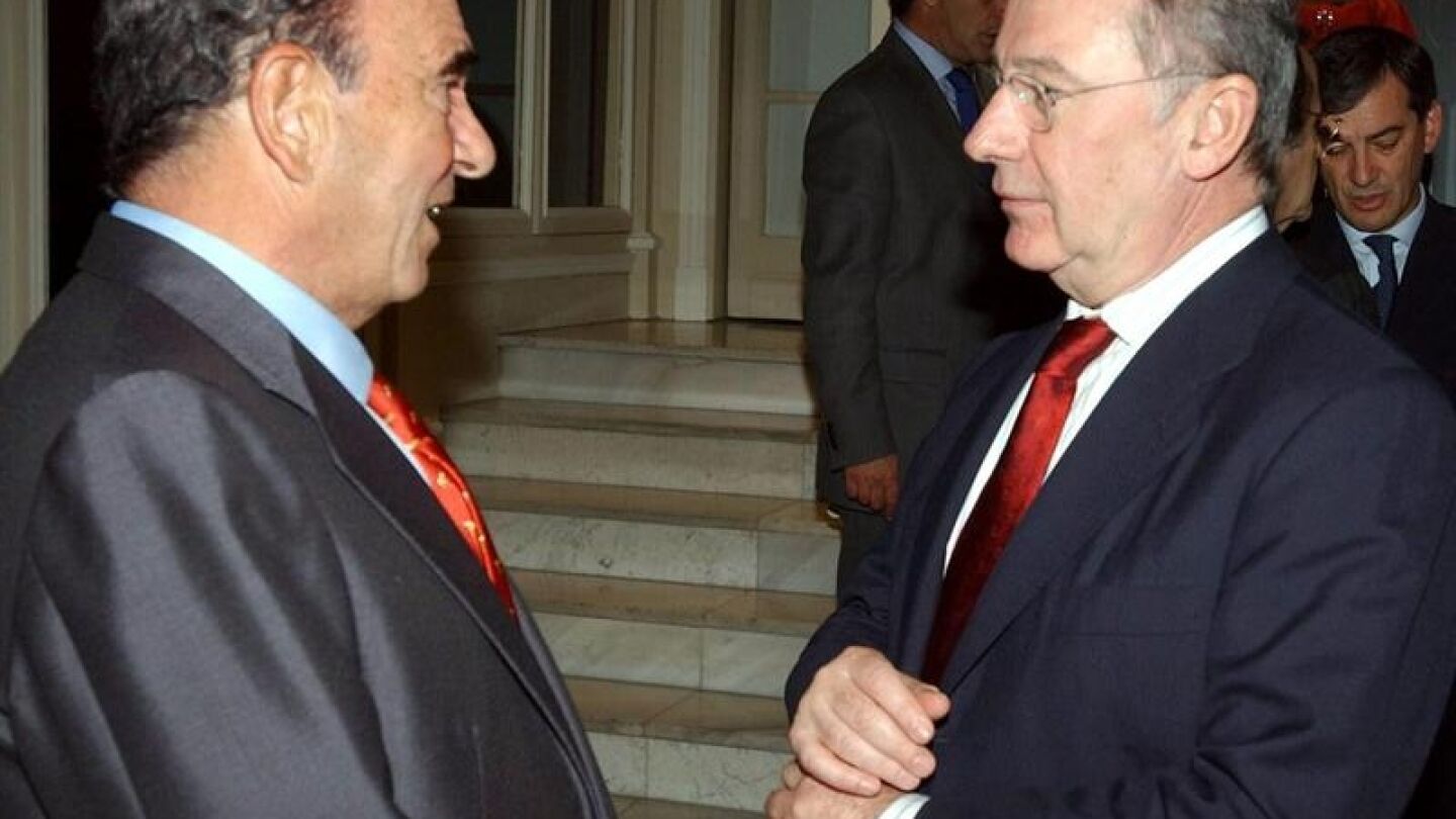 Emilio Bot&iacute;n junto a Rodrigo Rato