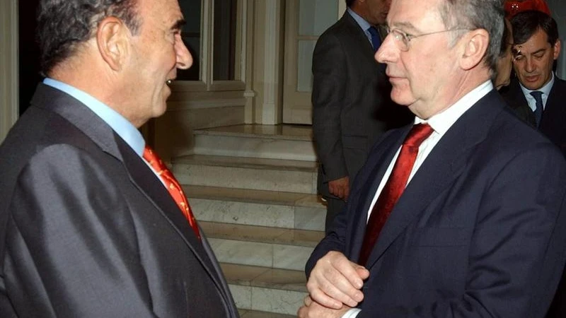Emilio Botín junto a Rodrigo Rato