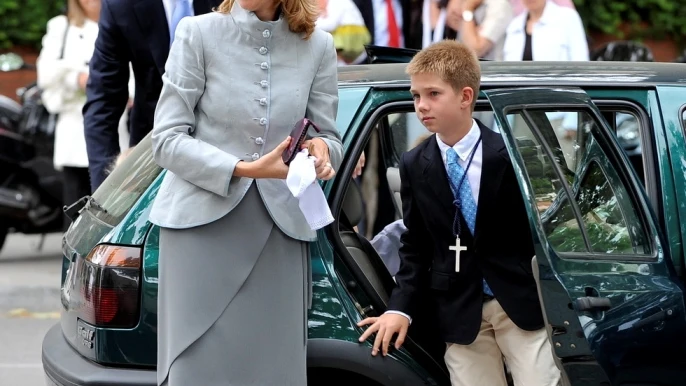 La infanta Cristina en la comuni&oacute;n de su hijo